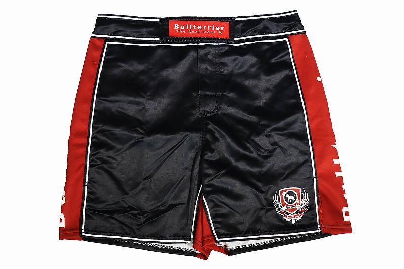BULL TERRIER Fight Shorts RANK Black/Red