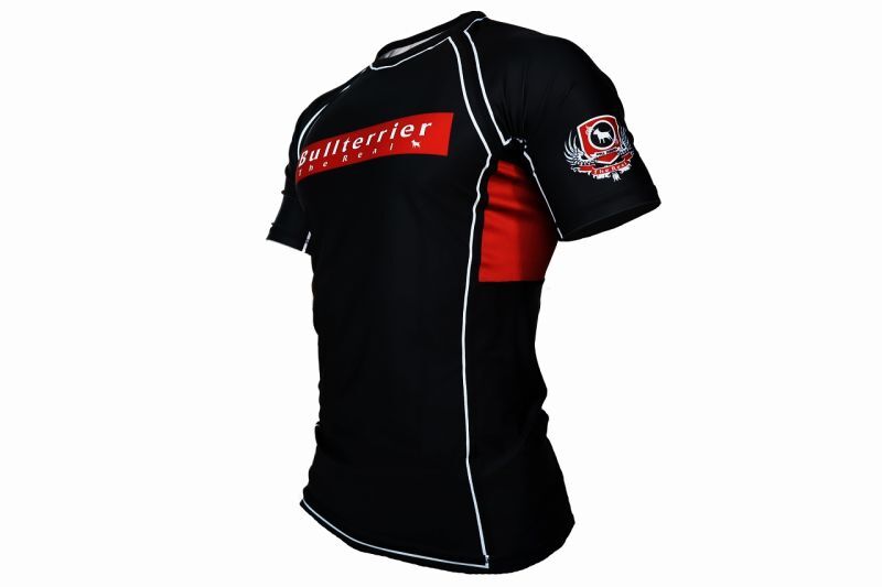 BULL TERRIER Rashguard RANK Short Sleeve Black