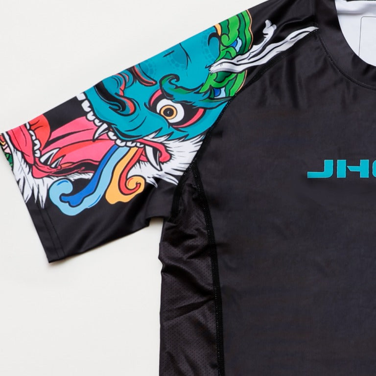 Jhood Gwi Myeon Ghost Rash Guard - Black