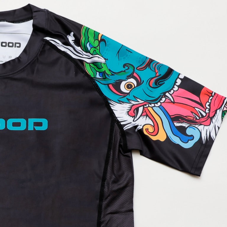 Jhood Gwi Myeon Ghost Rash Guard - Black
