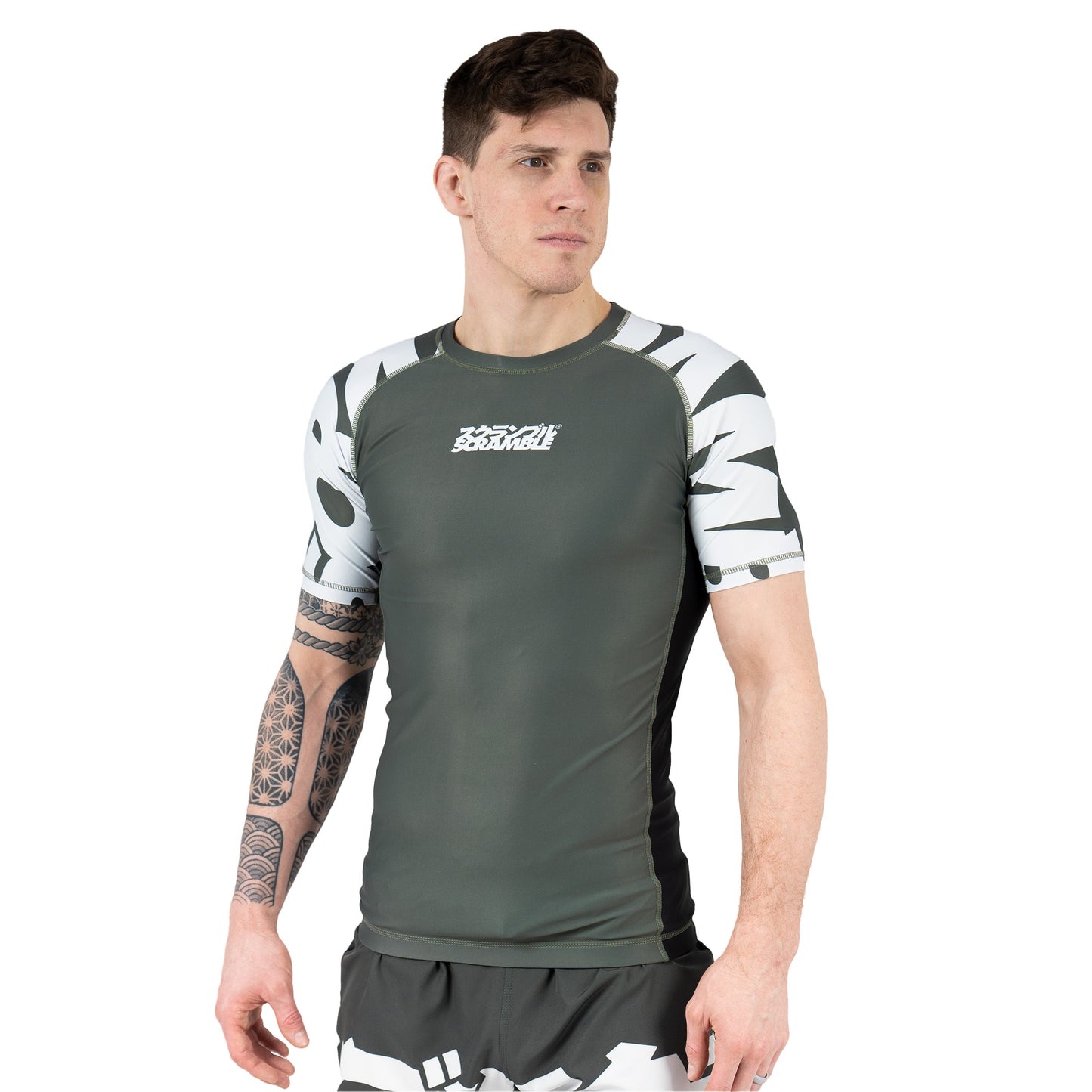New Scramble BAKA Khaki Green RASHGUARD
