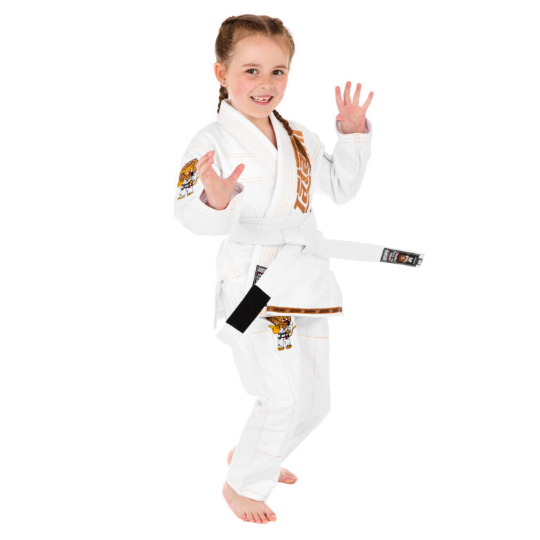 TATAMI MEERKATSU (UNISEX) KIDS ANIMAL GI - White