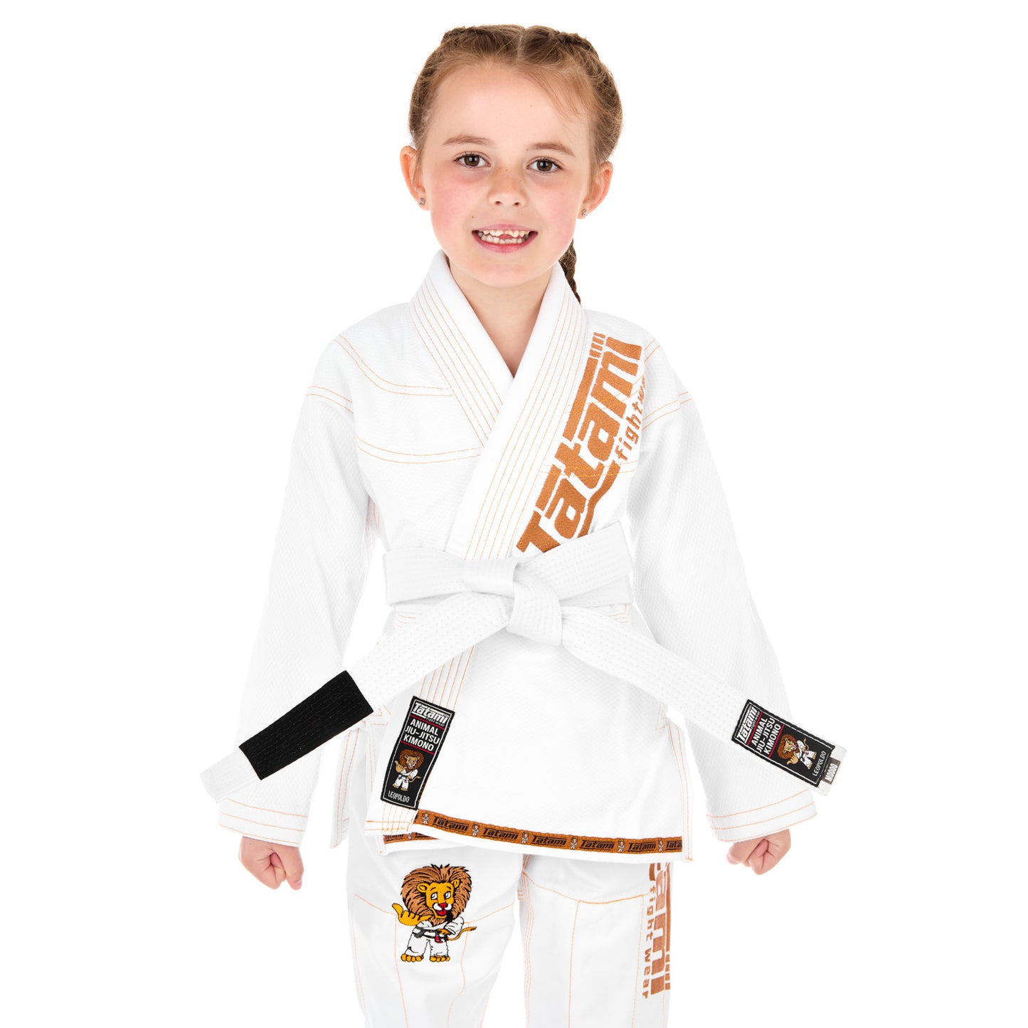 TATAMI MEERKATSU (UNISEX) KIDS ANIMAL GI - White