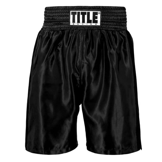 TITLE Boxing Edge Boxing Trunks 2.0: Black/ Black