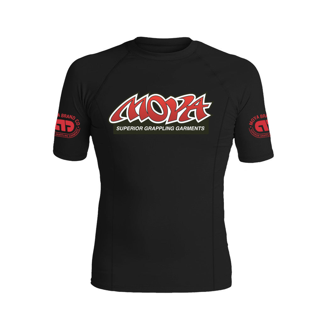 Moya No Gi Short Sleeve Rash Guard Black