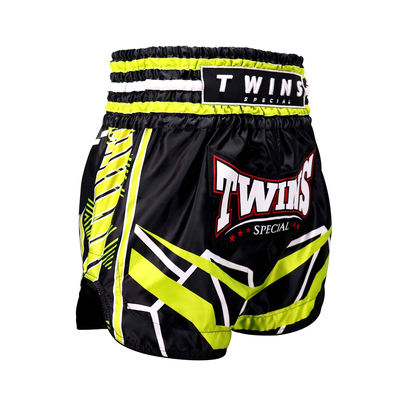 Twins Special TBS-RACING Muaythai Shorts (Black/Green)