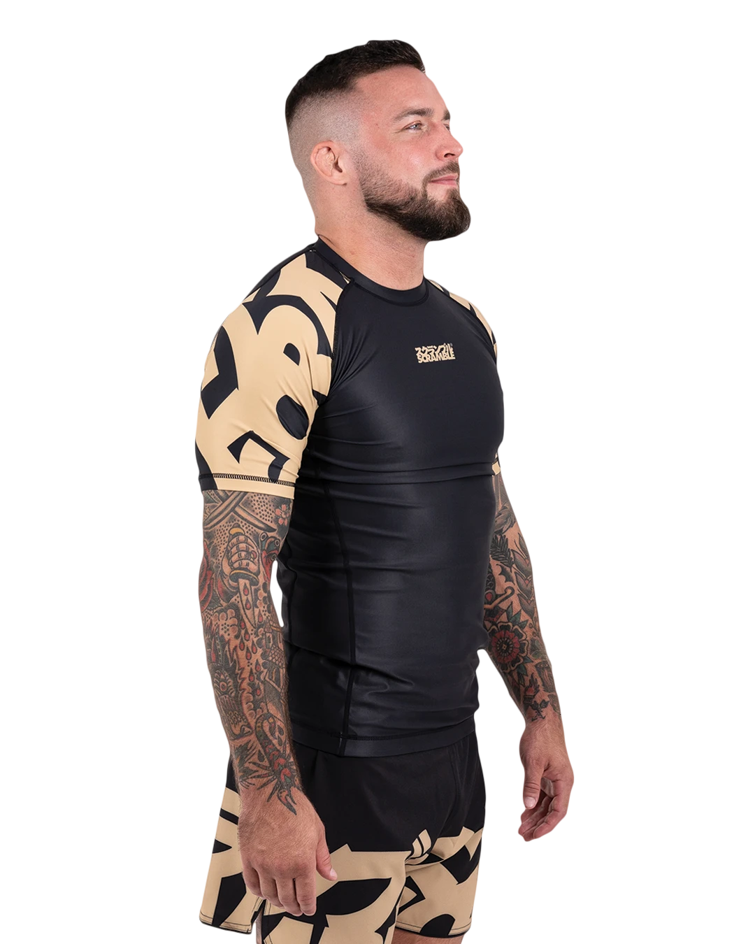 SCRAMBLE BAKA RASHGUARD Black/Gold