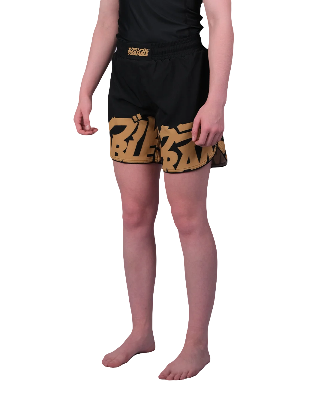 SCRAMBLE Baka Shorts "KIDS" – Black/Gold