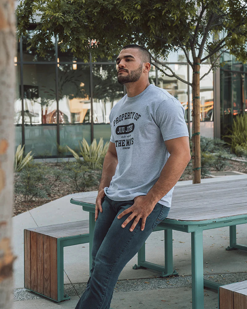 CHOKE REPUBLIC Property of BJJ Tee - Heather Grey