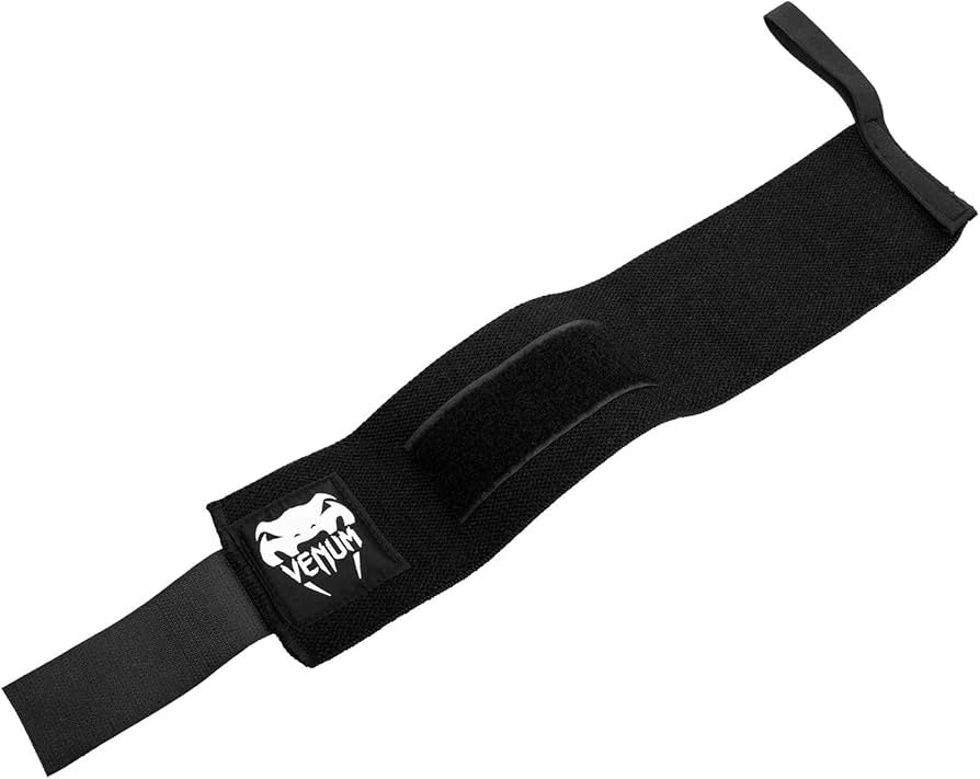 VENUM Hyperlift Weightlifting Wrist Wraps - Black (Pair)