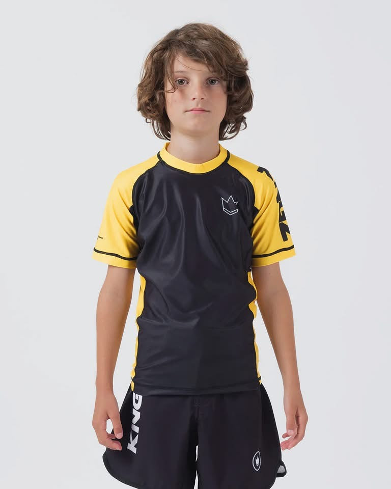Kingz Ranked Youth S/S Rashguard Yellow