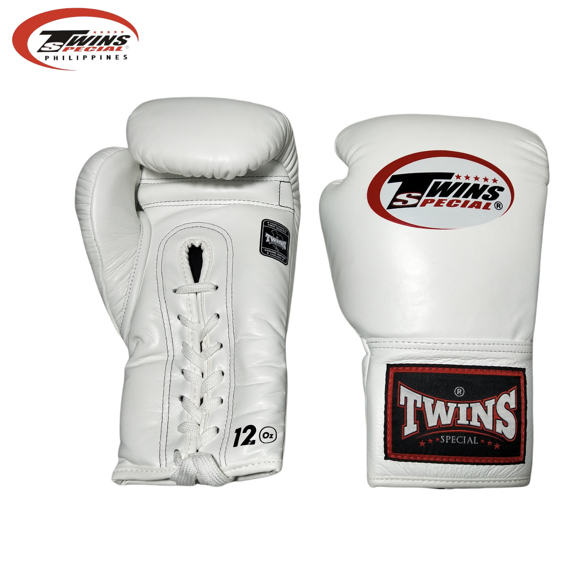 TWINS SPECIAL BGLL-1 Lace-Up Boxing Gloves [White] – K1 Extreme