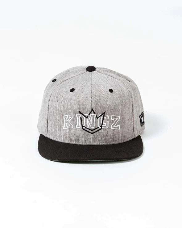 KINGZ College Snapback Hat Grey