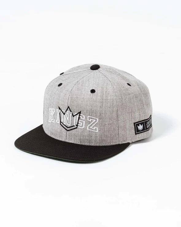 KINGZ College Snapback Hat Grey
