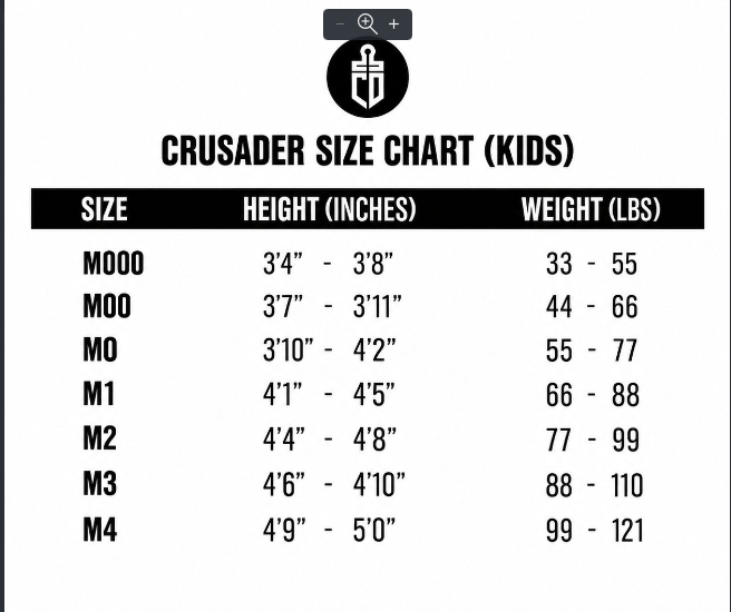 CRUSADER BLOX KIDS GI (BLACK)