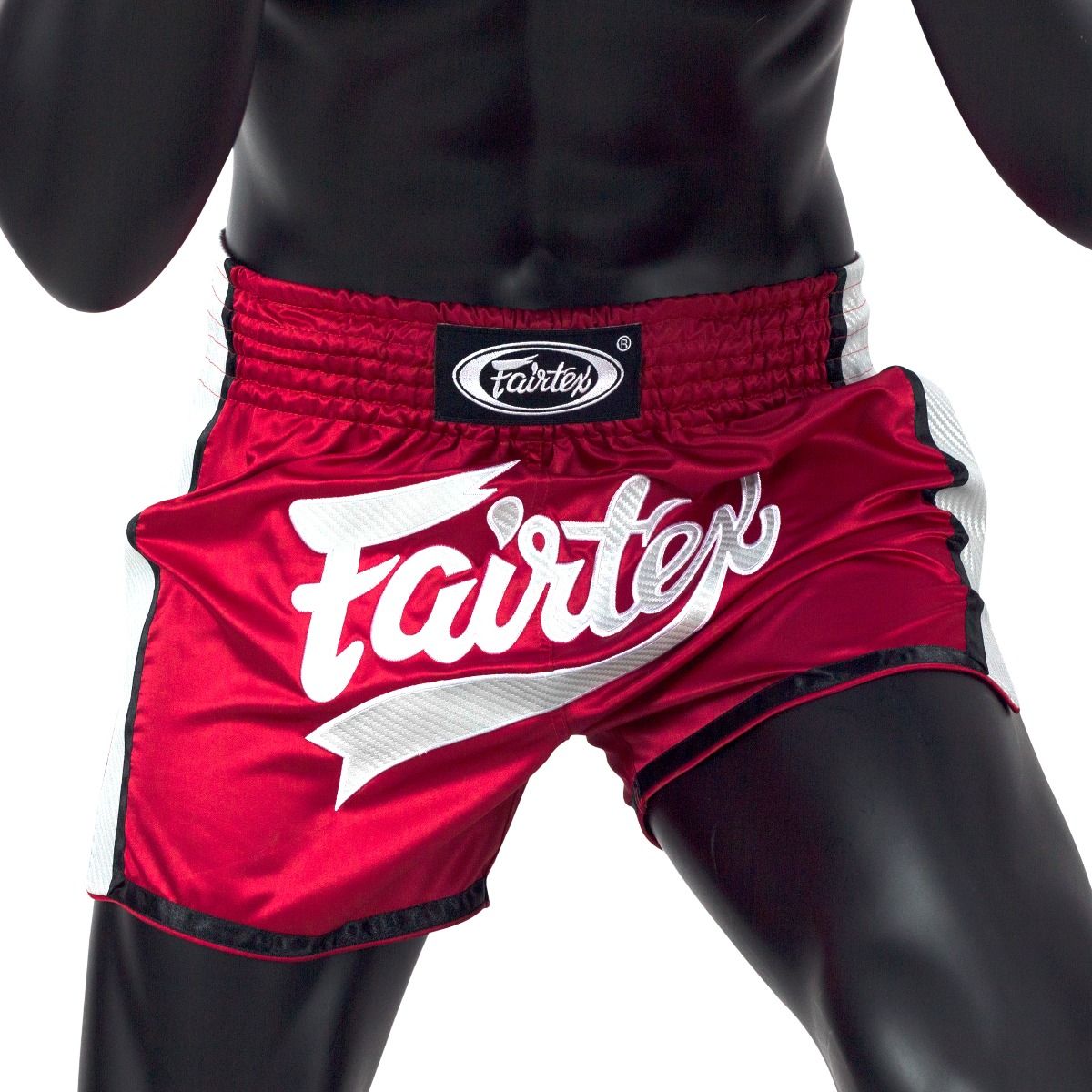 FAIRTEX BS1704 Muay Thai Shorts - Red/Gray