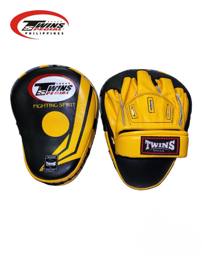 TWINS SPECIAL FPML10 Genuine Leather Curved Punching Mitts Fighting Spirit