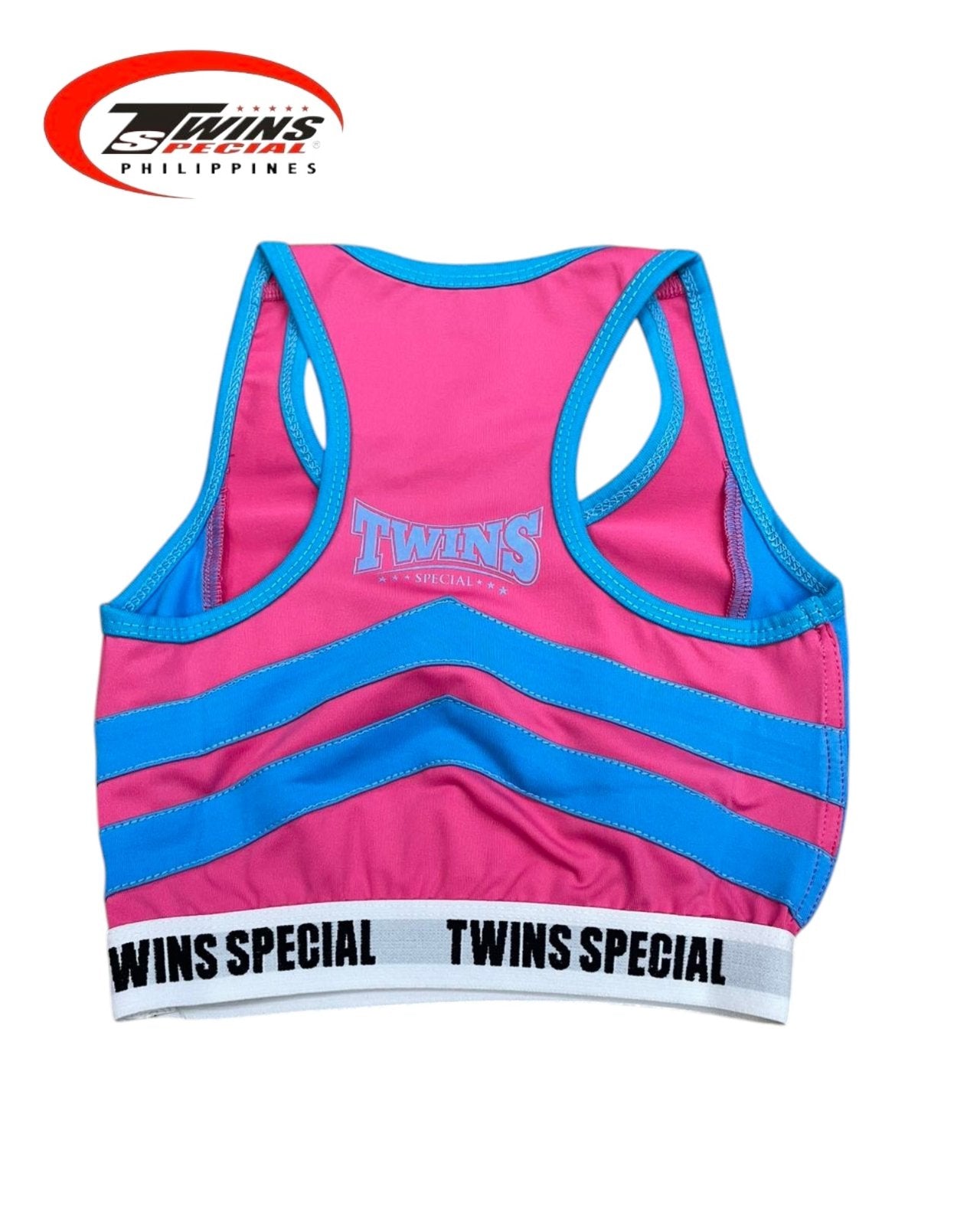 TWINS SPECIAL TSB-3 Performance Crop Top (PINK/LT.BLUE)