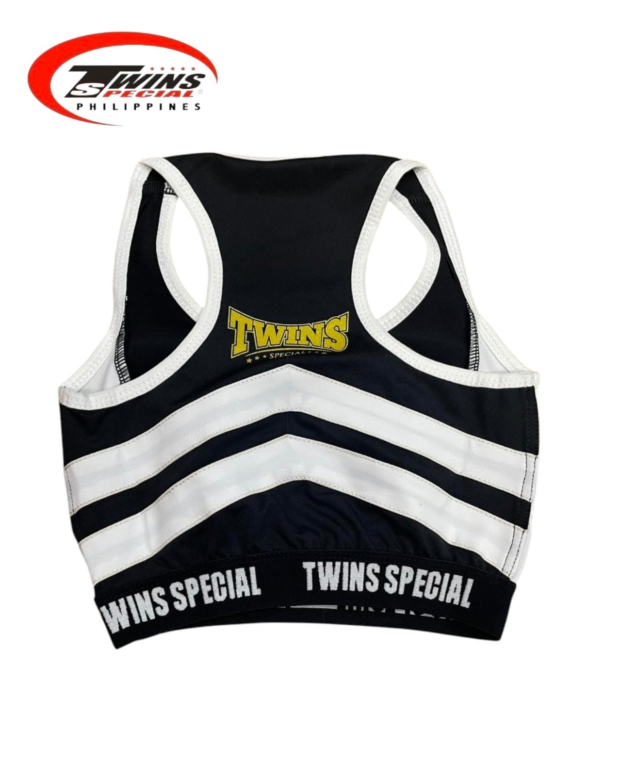 TWINS SPECIAL TSB-3 Performance Crop Top (BLACK/WHITE)