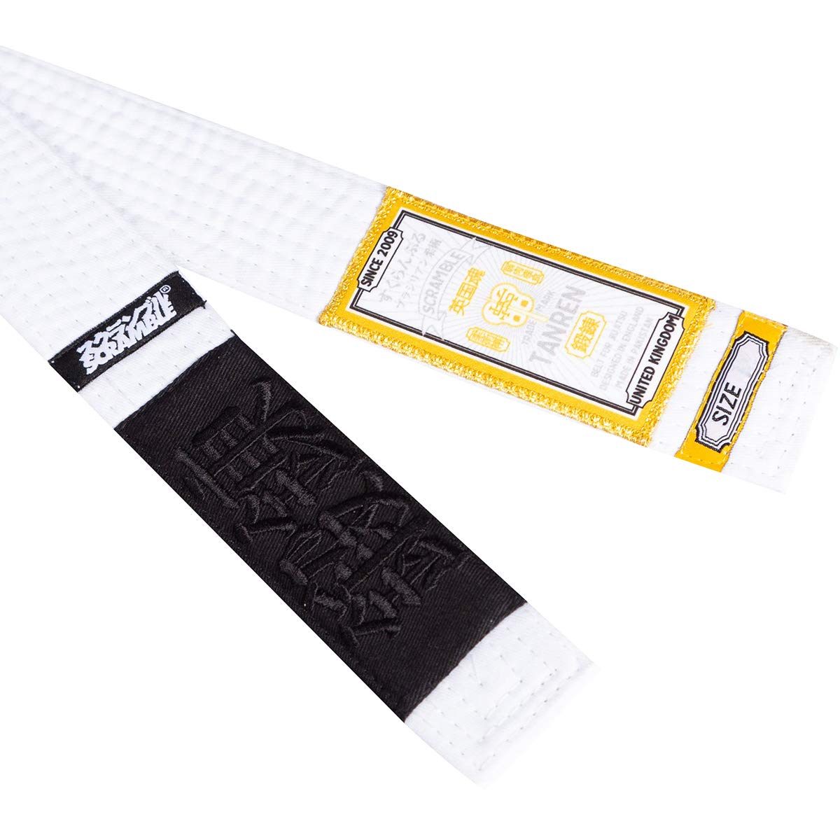 SCRAMBLE TANREN V4 BJJ BELT – WHITE