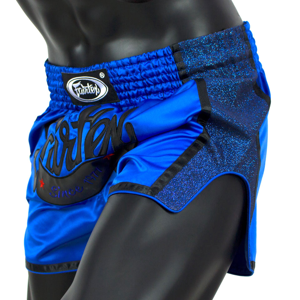 FAIRTEX BS1702 Slim Cut Muay Thai Shorts Royal Blue