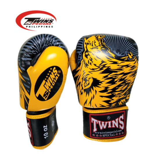 Twins Special Fancy Boxing Gloves Yellow Wolf