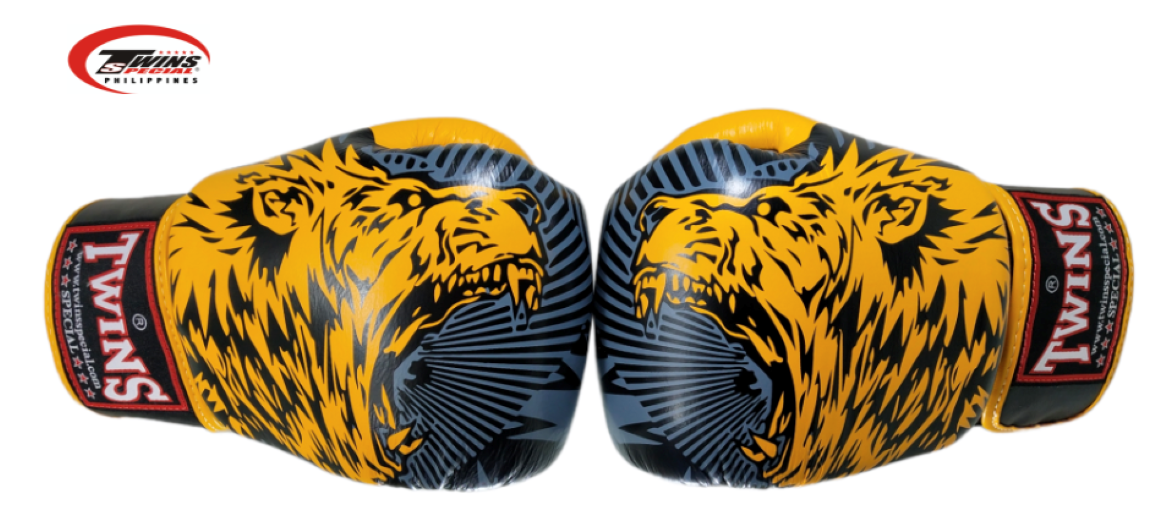 Twins Special Fancy Boxing Gloves Yellow Wolf