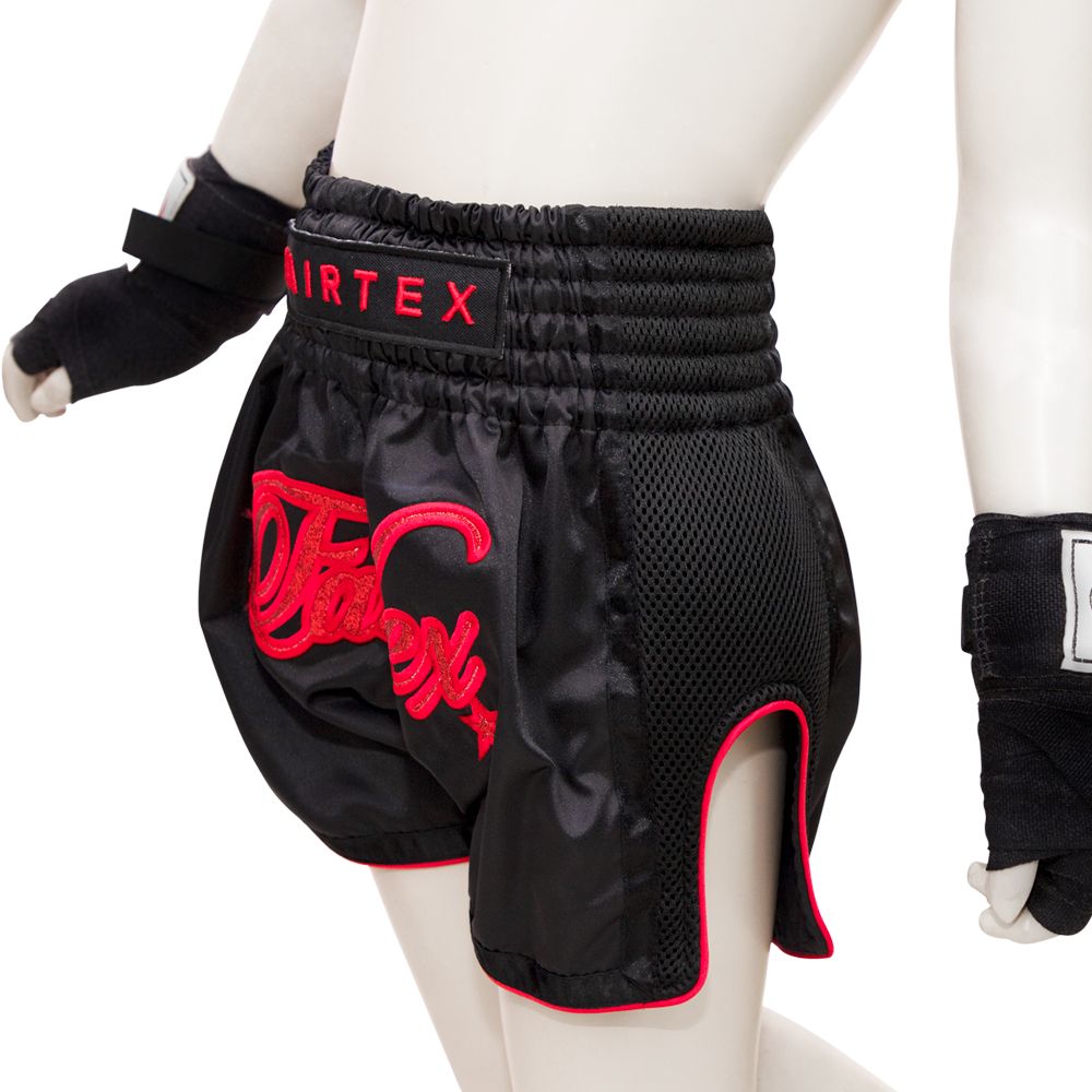 Fairtex Muaythai Shorts for KIDS - BSK2104 "Midnight Red"