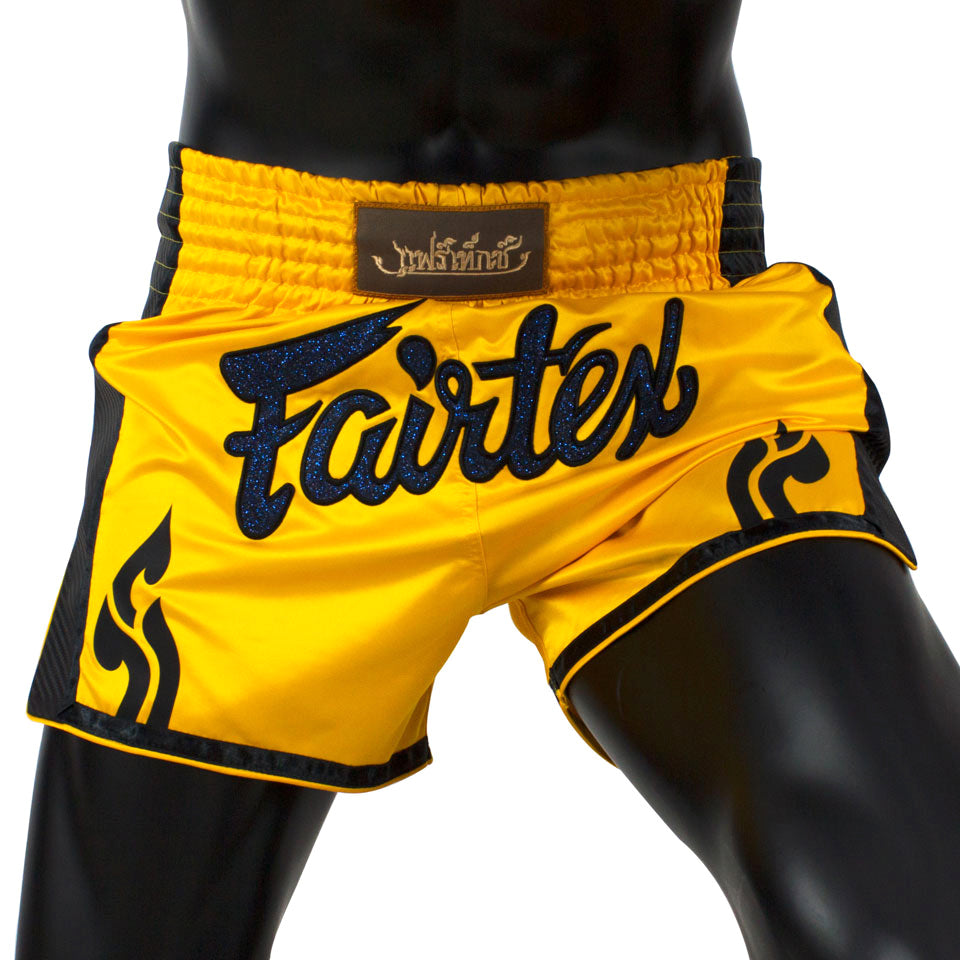 FAIRTEX BS1701 Slim Cut Muay Thai Shorts Yellow