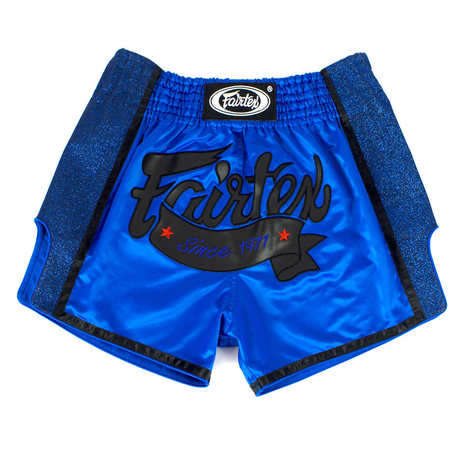 FAIRTEX BS1702 Slim Cut Muay Thai Shorts Royal Blue