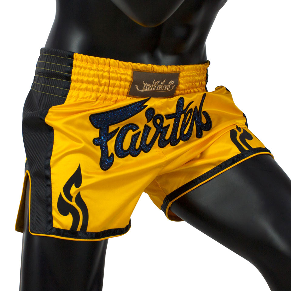 FAIRTEX BS1701 Slim Cut Muay Thai Shorts Yellow