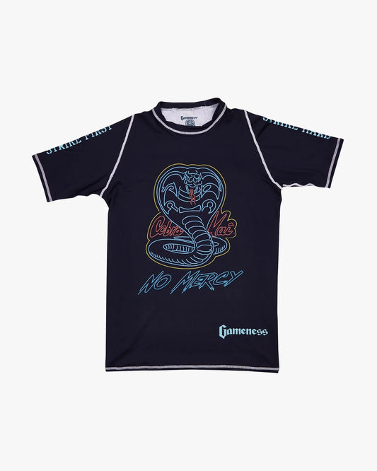 GAMENESS No Mercy Short Sleeve "KIDS" Rash Guard -BLACK