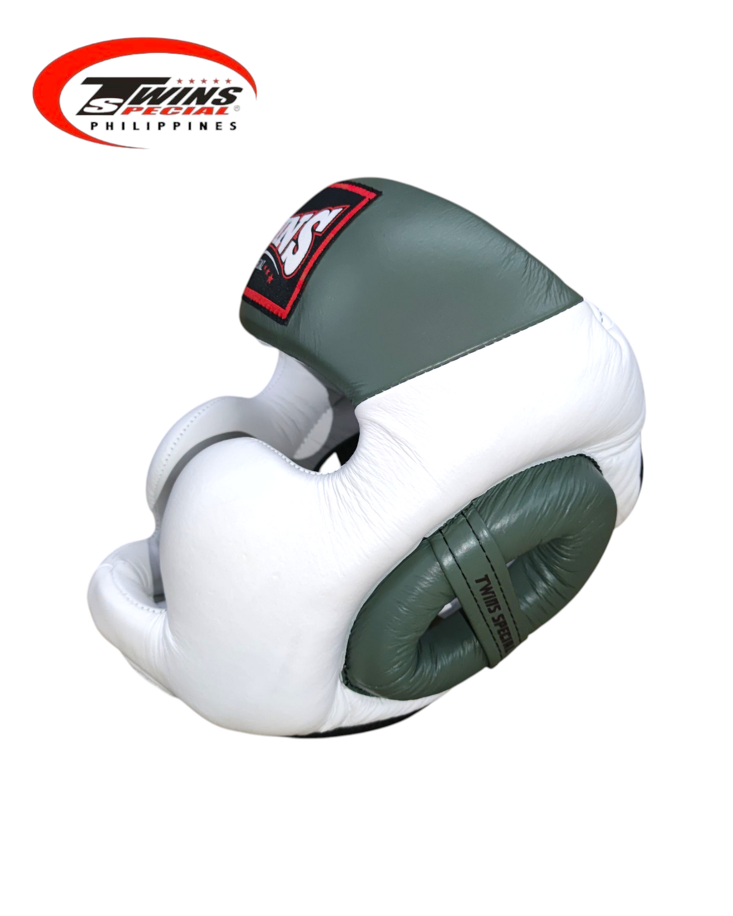 TWINS SPECIAL HGL6 Boxing Headgear Two Tone [White/Olive]