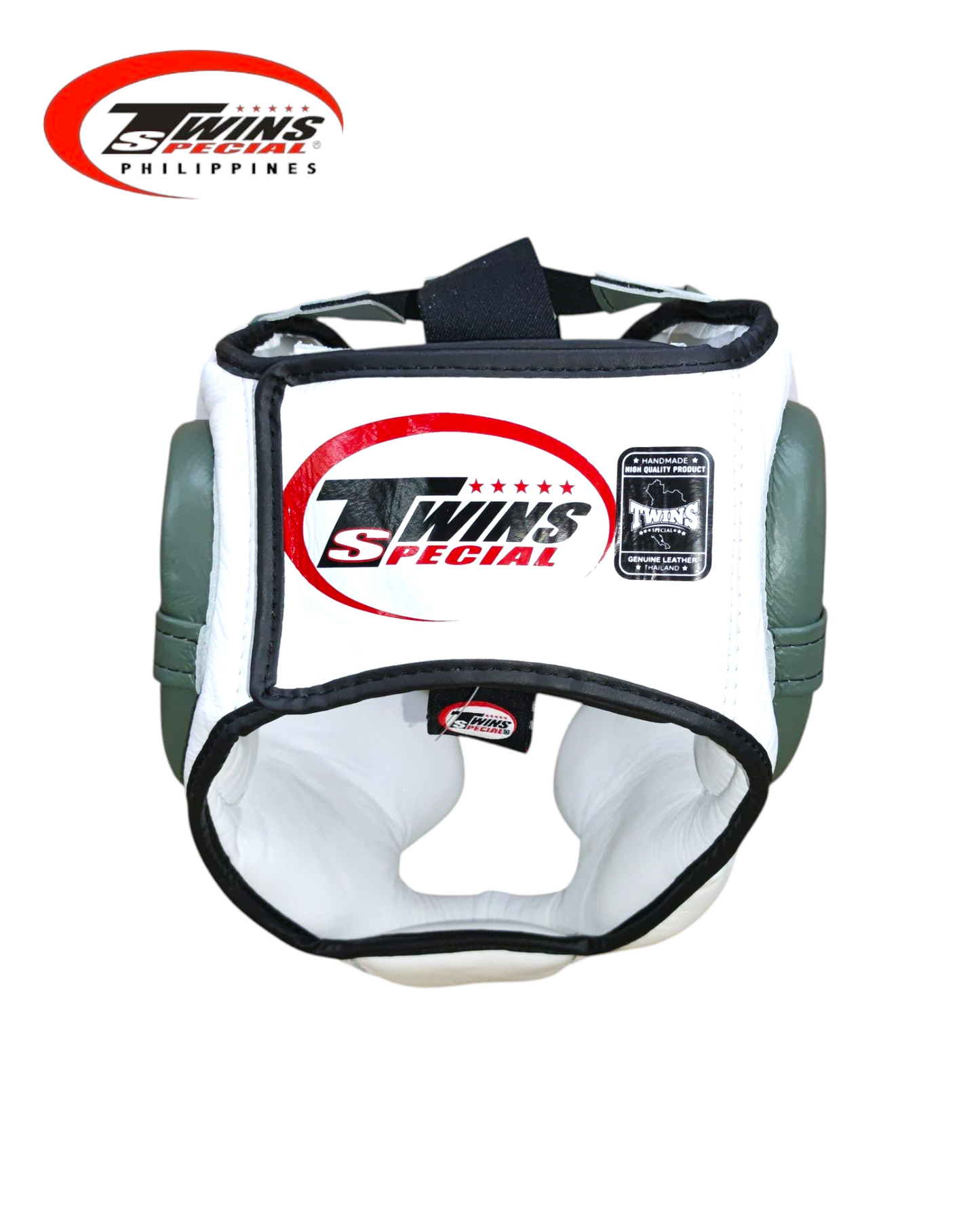 TWINS SPECIAL HGL6 Boxing Headgear Two Tone [White/Olive]