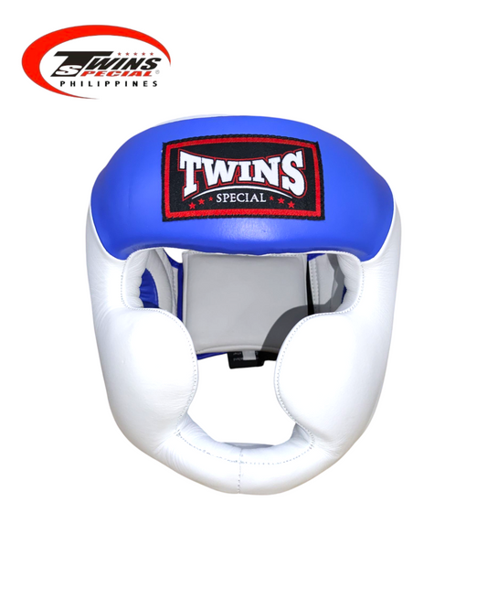 TWINS SPECIAL HGL6 Boxing Headgear Two Tone [White/Blue]