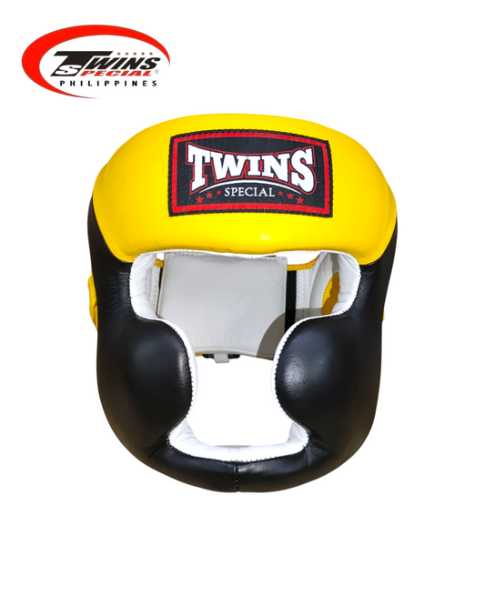 TWINS SPECIAL HGL6 Boxing Headgear Two Tone [Black/Yellow]