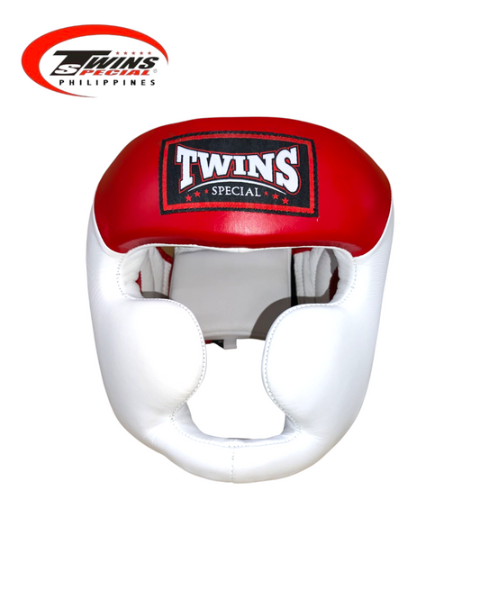TWINS SPECIAL HGL6 Boxing Headgear Two Tone [White/Red]