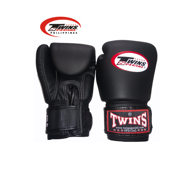 Twins Special High Quality Synthetic Leather KIDS Boxing Gloves [Black]