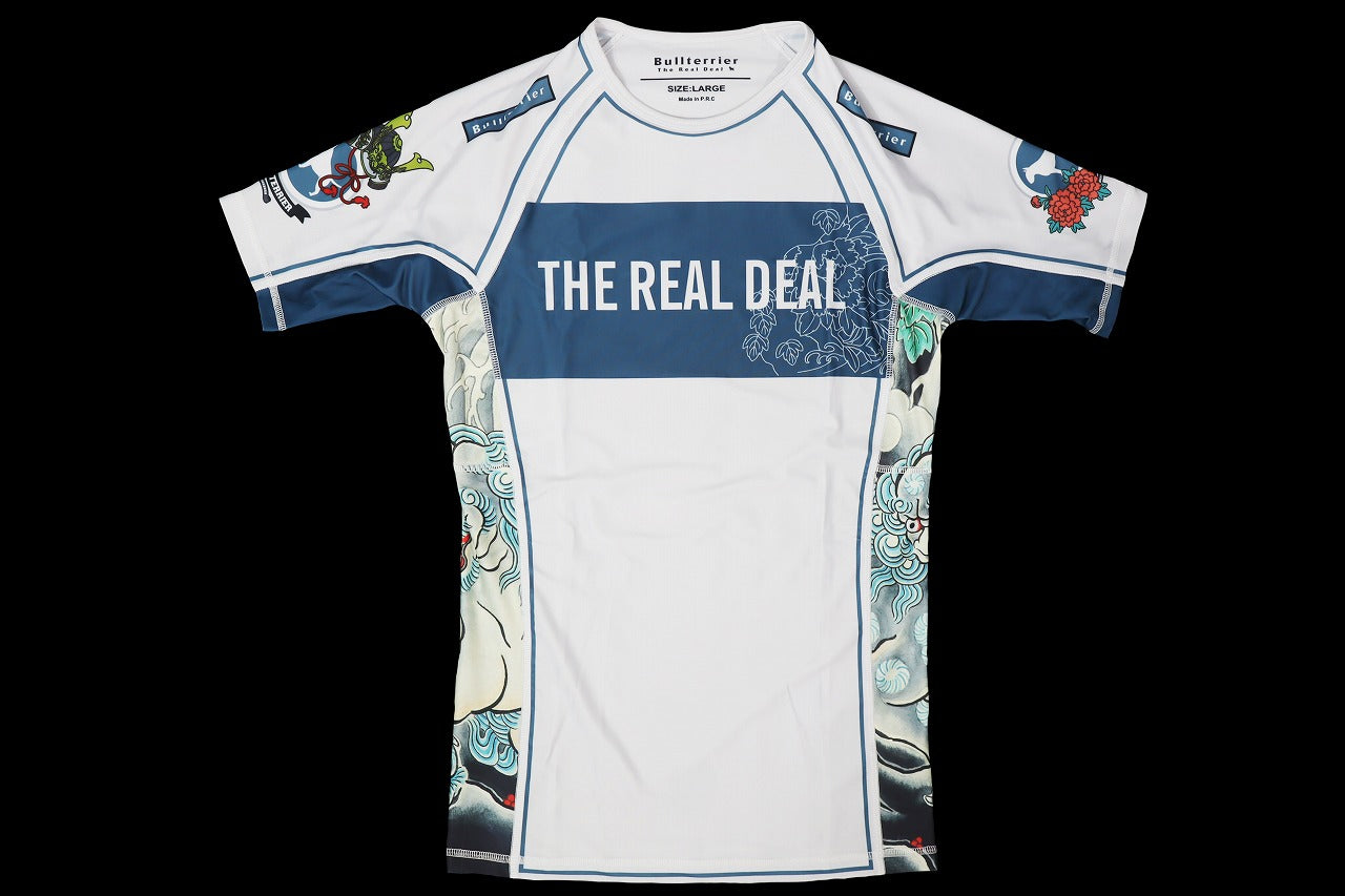 BULL TERRIER Rashguard KARAJISHI 2.0 Short Sleeve White