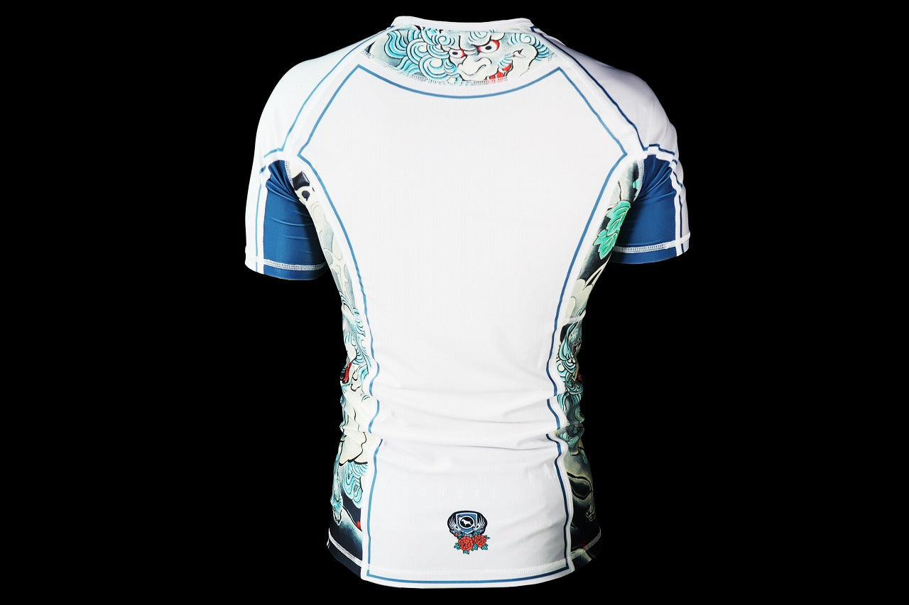 BULL TERRIER Rashguard KARAJISHI 2.0 Short Sleeve White