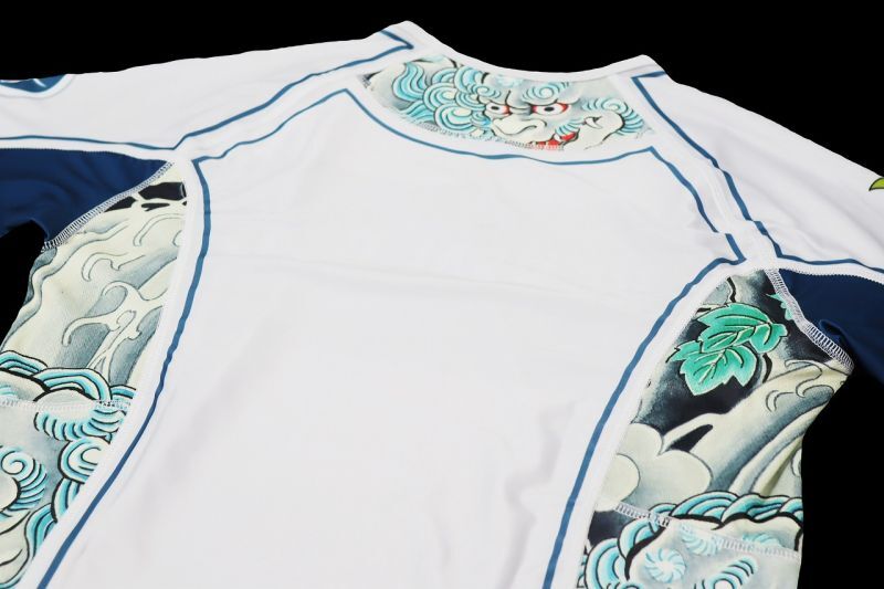 BULL TERRIER Rashguard KARAJISHI 2.0 Short Sleeve White