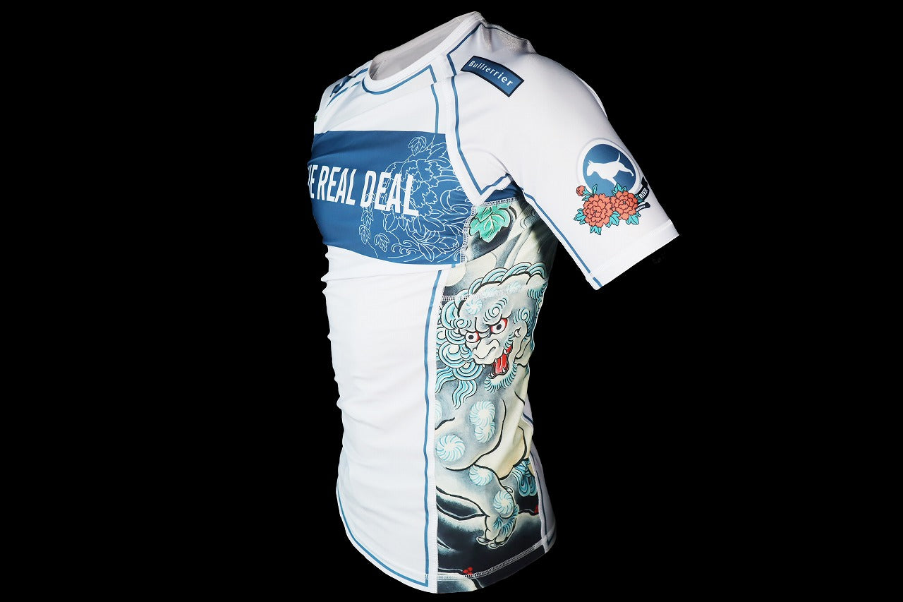 BULL TERRIER Rashguard KARAJISHI 2.0 Short Sleeve White