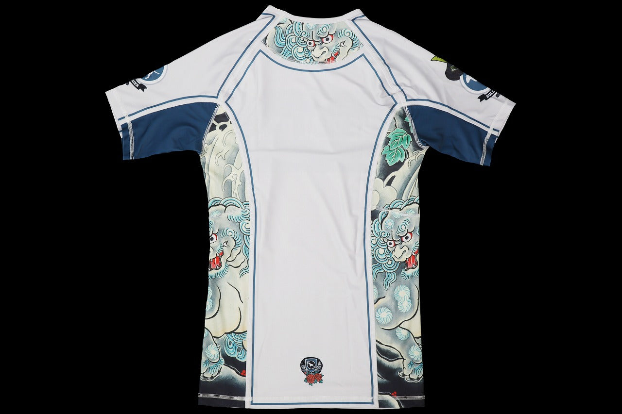 BULL TERRIER Rashguard KARAJISHI 2.0 Short Sleeve White