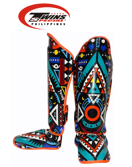 TWINS SPECIAL Double Padded Shinguard- Aztec [Limited Edition]