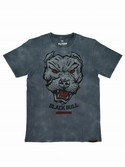 BULLTERRIER BLACK BULL T-Shirts TIE DYE FF Light Gray