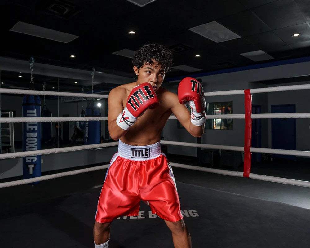 TITLE Boxing Edge Boxing Trunks 2.0: Red/White
