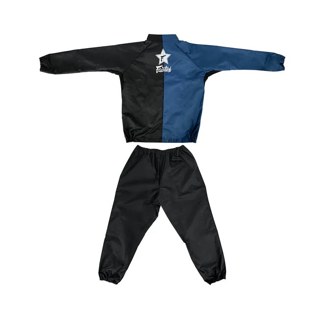 FAIRTEX VS5 Sweat Suit [Black/Navy Blue]