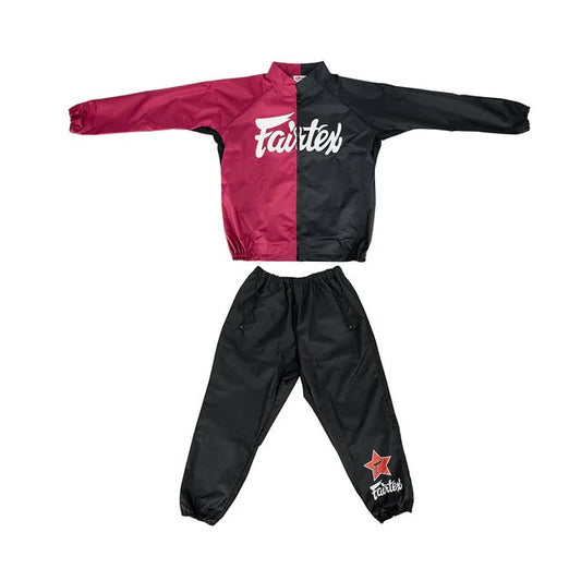 FAIRTEX VS5 Sweat Suit [Black/Maroon]