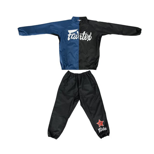 FAIRTEX VS5 Sweat Suit [Black/Navy Blue]