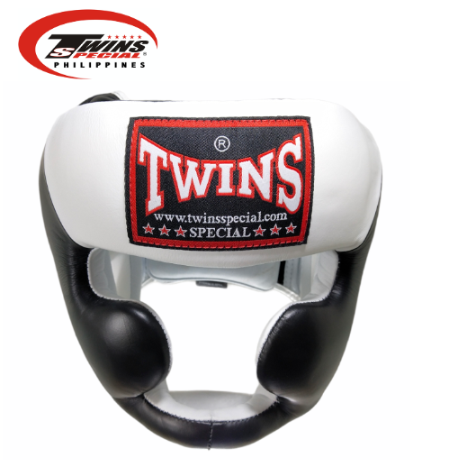 TWINS SPECIAL Boxing / Muaythai Headgear [Black/White]
